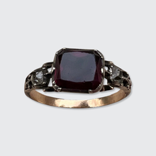 Load image into Gallery viewer, Georgian Garnet &amp; Diamond Ring