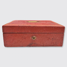 Load image into Gallery viewer, Red Jewellery Box, engraved &#39;Jan 17th 1888&#39;