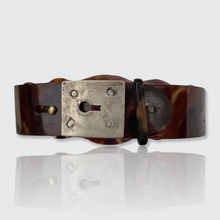 Load image into Gallery viewer, Victorian Tortoise &amp; Gold Cuff Bracelet