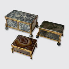 Load image into Gallery viewer, Set of Three Victorian Agate Boxes