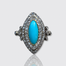 Load image into Gallery viewer, Belle Epoque Turquoise &amp; Diamond Marquise Ring