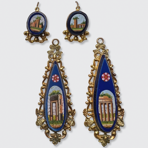 Victorian Grand Tour Micro Mosaic Earrings