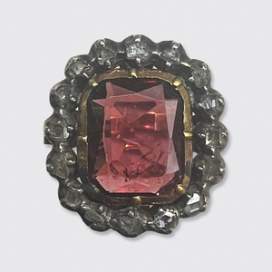 Garnet & Diamond Cluster Ring