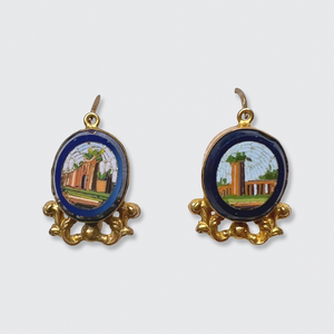 Victorian Grand Tour Micro Mosaic Earrings