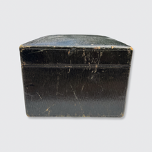 Load image into Gallery viewer, Black Jewellery Box with Green Velvet Interior