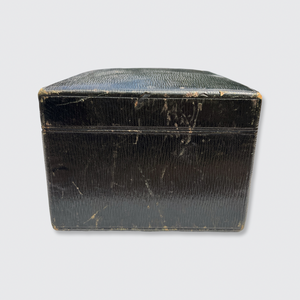 Black Jewellery Box with Green Velvet Interior