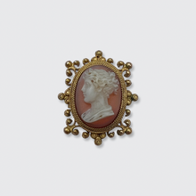 Load image into Gallery viewer, Victorian Miniature Cameo Brooch