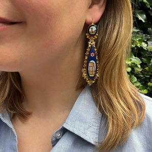 Victorian Grand Tour Micro Mosaic Earrings