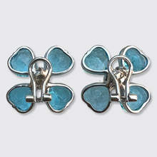 Load image into Gallery viewer, Topaz &amp; Diamond Flower Earrings, Loris Abate