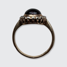 Load image into Gallery viewer, Victorian Cabochon Garnet &amp; Diamond Ring