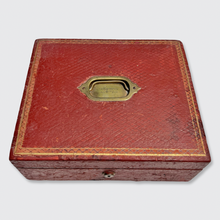 Load image into Gallery viewer, Red Jewellery Box, engraved &#39;Jan 17th 1888&#39;