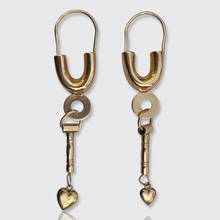 Load image into Gallery viewer, Antique Italian &#39;Gangane e Lucchetti&#39; Earrings, Ciociaria Region