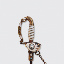 Load image into Gallery viewer, Victorian Enamel &amp; Diamond Sabre Pin