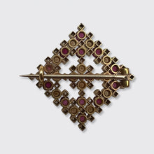 Load image into Gallery viewer, Belle Epoque Ruby, Diamond &amp; Pearl Brooch