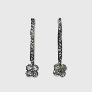 Belle Epoque Diamond Clover Drop Earrings