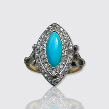 Load image into Gallery viewer, Belle Epoque Turquoise &amp; Diamond Marquise Ring