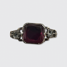 Load image into Gallery viewer, Georgian Garnet &amp; Diamond Ring