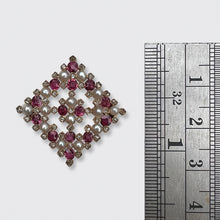 Load image into Gallery viewer, Belle Epoque Ruby, Diamond &amp; Pearl Brooch