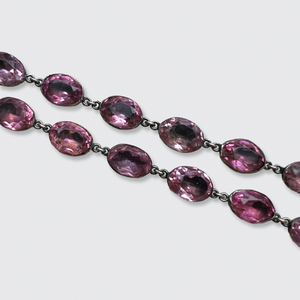 Georgian Pink Paste Riviere Necklace