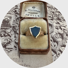 Load image into Gallery viewer, Victorian Bloodstone Shield Signet Ring