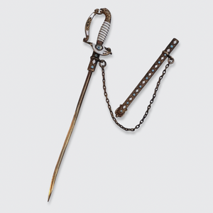 Victorian Enamel & Diamond Sabre Pin