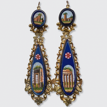 Load image into Gallery viewer, Victorian Grand Tour Micro Mosaic Earrings