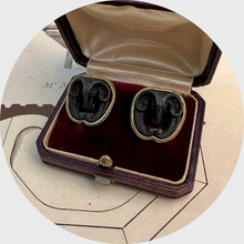 Load image into Gallery viewer, Georgian Neo-Etruscan Rams Head Earrings