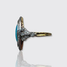 Load image into Gallery viewer, Belle Epoque Turquoise &amp; Diamond Marquise Ring