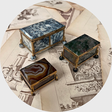 Load image into Gallery viewer, Set of Three Victorian Agate Boxes