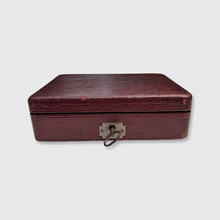 Load image into Gallery viewer, Red Jewellery Travel Box with Red Velvet Interior