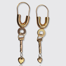 Load image into Gallery viewer, Antique Italian &#39;Gangane e Lucchetti&#39; Earrings, Ciociaria Region