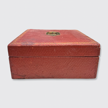 Load image into Gallery viewer, Red Jewellery Box, engraved &#39;Jan 17th 1888&#39;