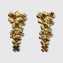 Load image into Gallery viewer, Cascading Flower Earrings, Amrapali