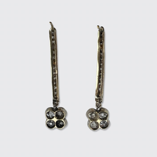 Load image into Gallery viewer, Belle Epoque Diamond Clover Drop Earrings