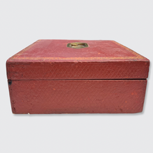 Load image into Gallery viewer, Red Jewellery Box, engraved &#39;Jan 17th 1888&#39;