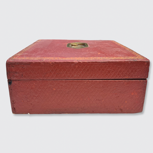 Red Jewellery Box, engraved 'Jan 17th 1888'