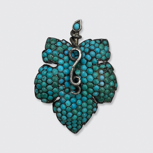 Victorian Turquoise Ivy Leaf Set