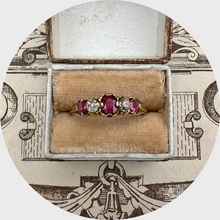 Load image into Gallery viewer, Ruby &amp; Diamond Five-Stone Ring