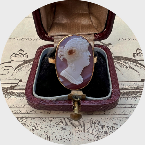 Hardstone Psyche Cameo Ring