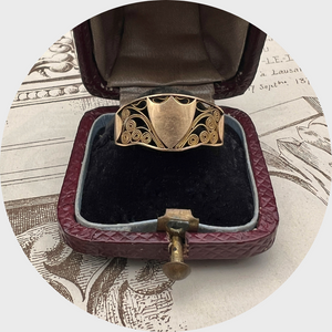 Georgian Filigree Shield Ring