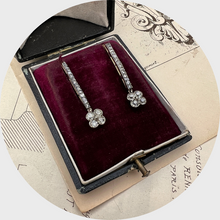 Load image into Gallery viewer, Belle Epoque Diamond Clover Drop Earrings