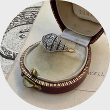 Load image into Gallery viewer, Art Deco Open-Worked Diamond Shield Ring