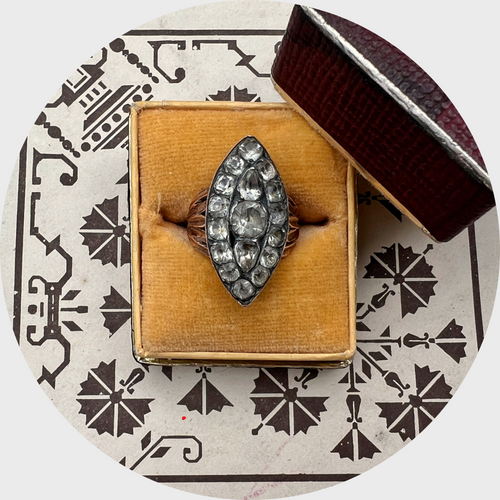 Georgian Paste Marquise Ring