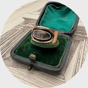 Georgian Mourning Ring 'EW', 1806