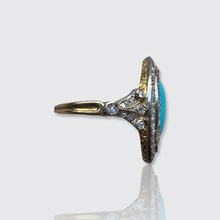 Load image into Gallery viewer, Belle Epoque Turquoise &amp; Diamond Marquise Ring