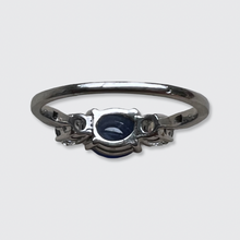 Load image into Gallery viewer, Art Deco Style Cabochon Sapphire &amp; Diamond Ring