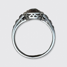 Load image into Gallery viewer, Art Deco Platinum, Sapphire &amp; Diamond Target Ring