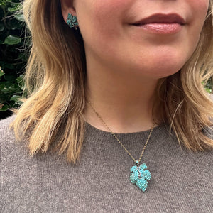 Victorian Turquoise Ivy Leaf Set