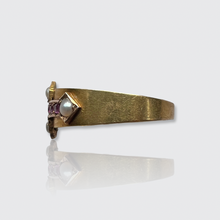 Load image into Gallery viewer, Victorian Ruby &amp; Pearl Ring