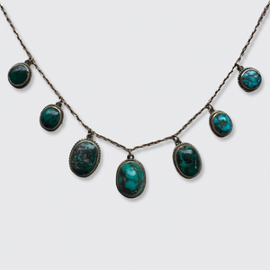 Late Victorian Turquoise Festoon Necklace